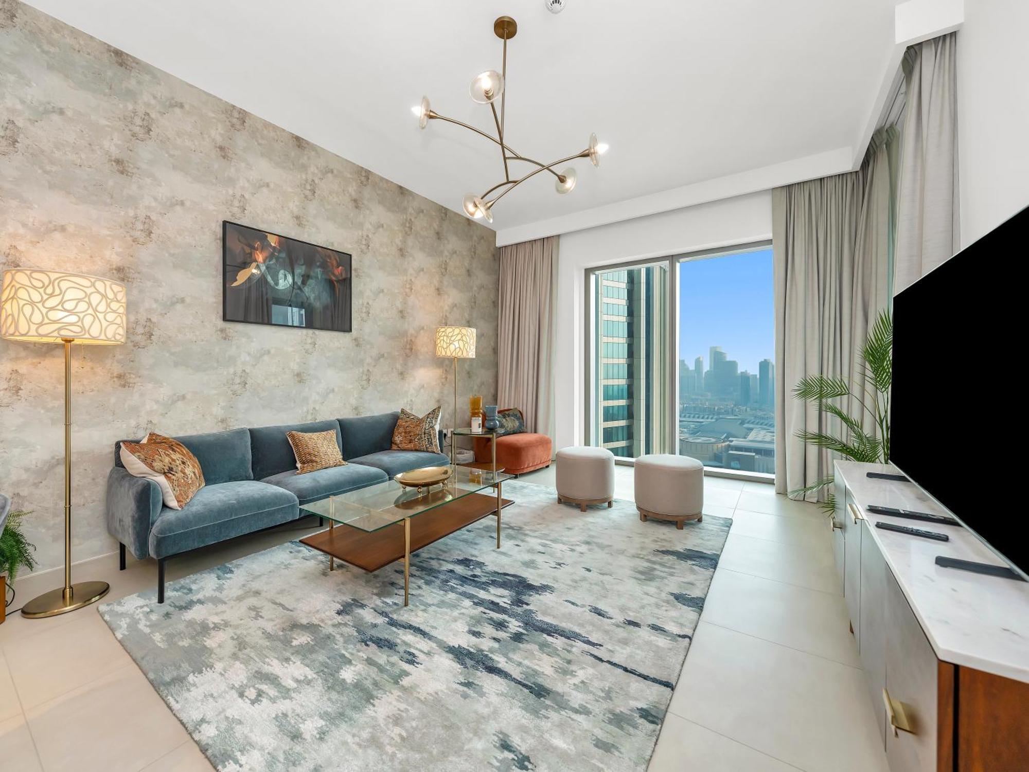 Luxury 2br, Burj And Fountain View, 2 Min Walk To Mall Appartamento Dubai