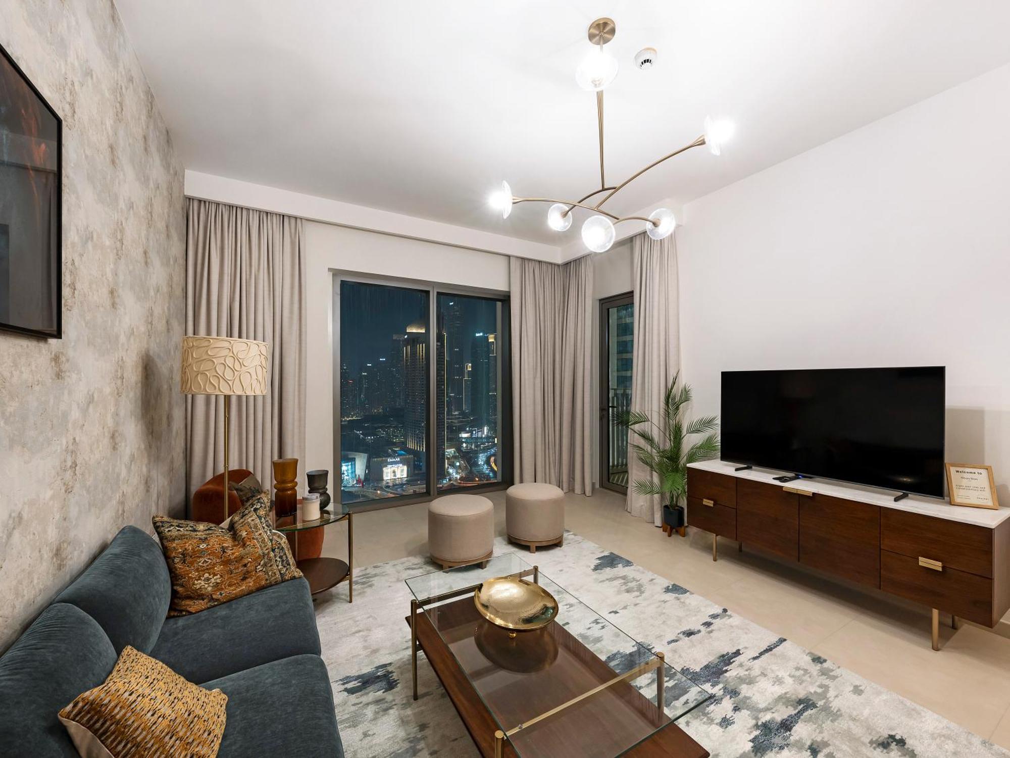 Appartamento Luxury 2br, Burj And Fountain View, 2 Min Walk To Mall Dubai